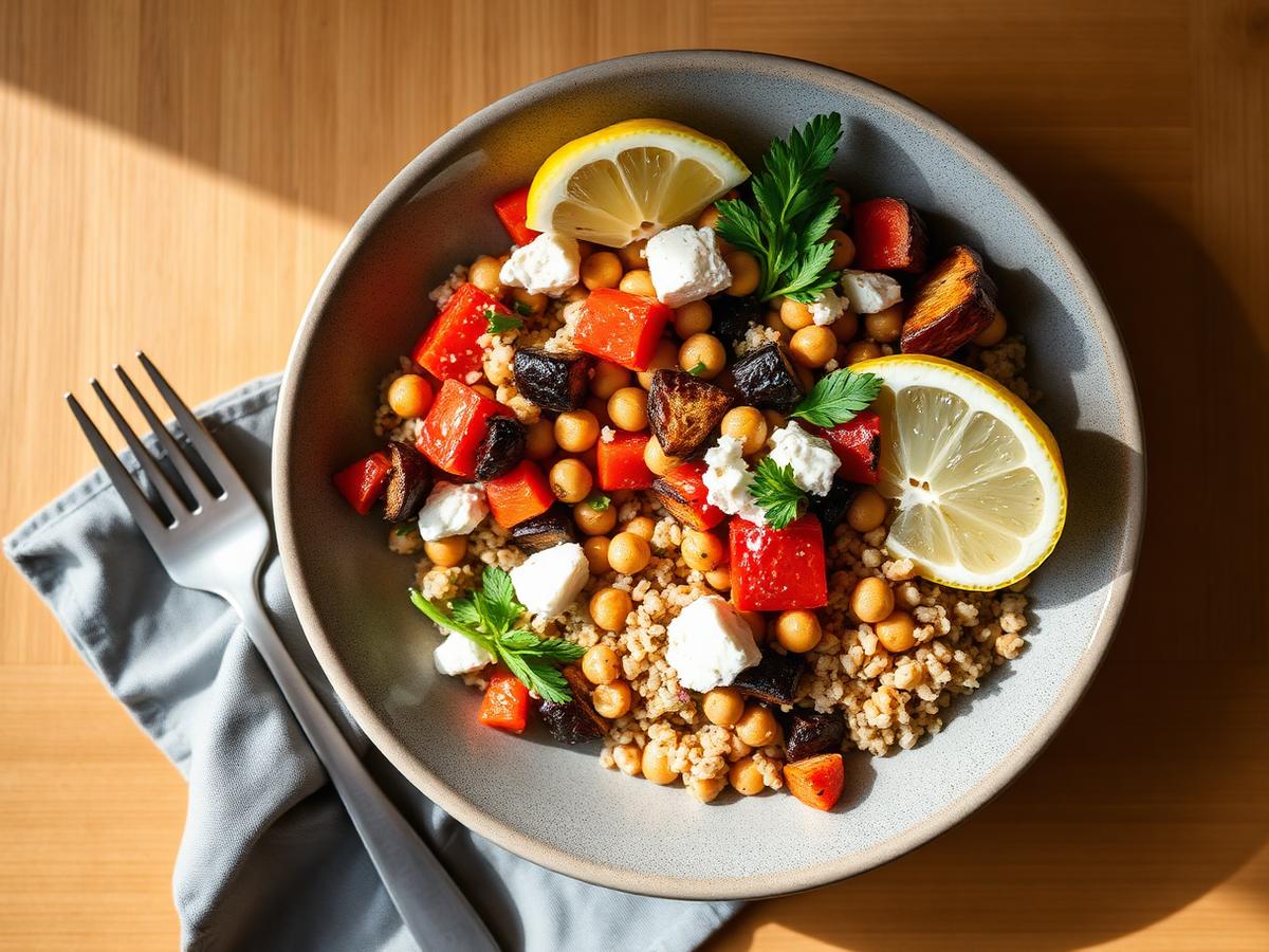 Mediterranean Grain Bowl with Lemon Tahini