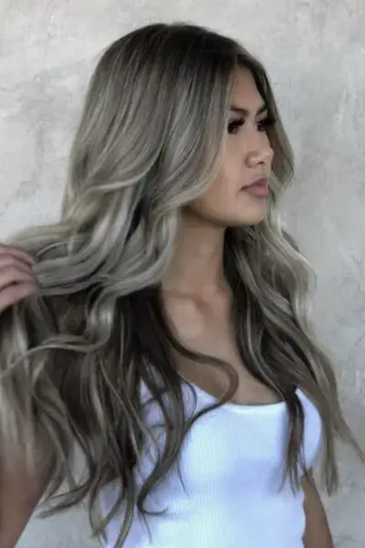 ash-blonde-highlights-on-brunette