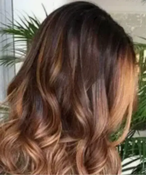 caramel-balayage-on-dark-brown-hair