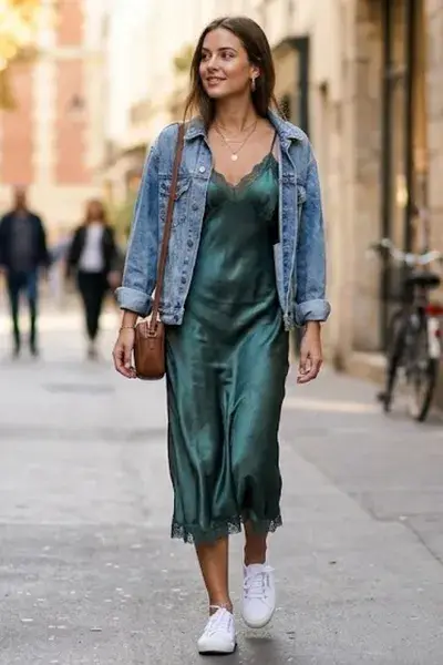 slinky-slip-dress-with-tennis-shoes